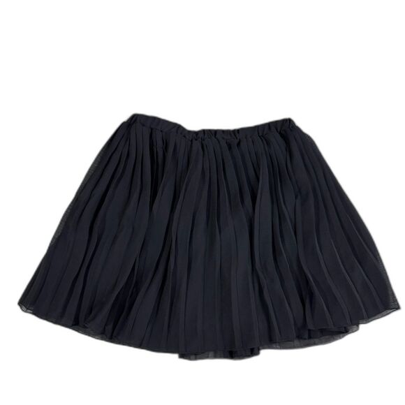 Vintage Nice Wear Black Whimsygoth Flowy Tulle Pleated Short Skirt Size M - Picture 1 of 9